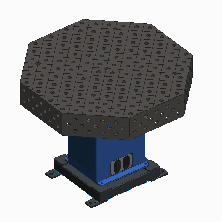 3D octagonal steel parts platform - nitriding treatment